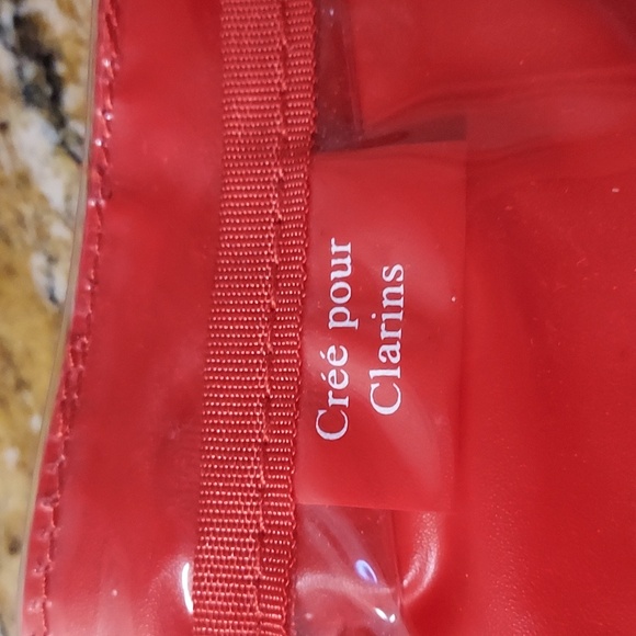Clarins of Paris Makeup Bags - Lot of 3. 2 Wipe Off Material & 1 BONUS Velvet - Picture 9 of 12